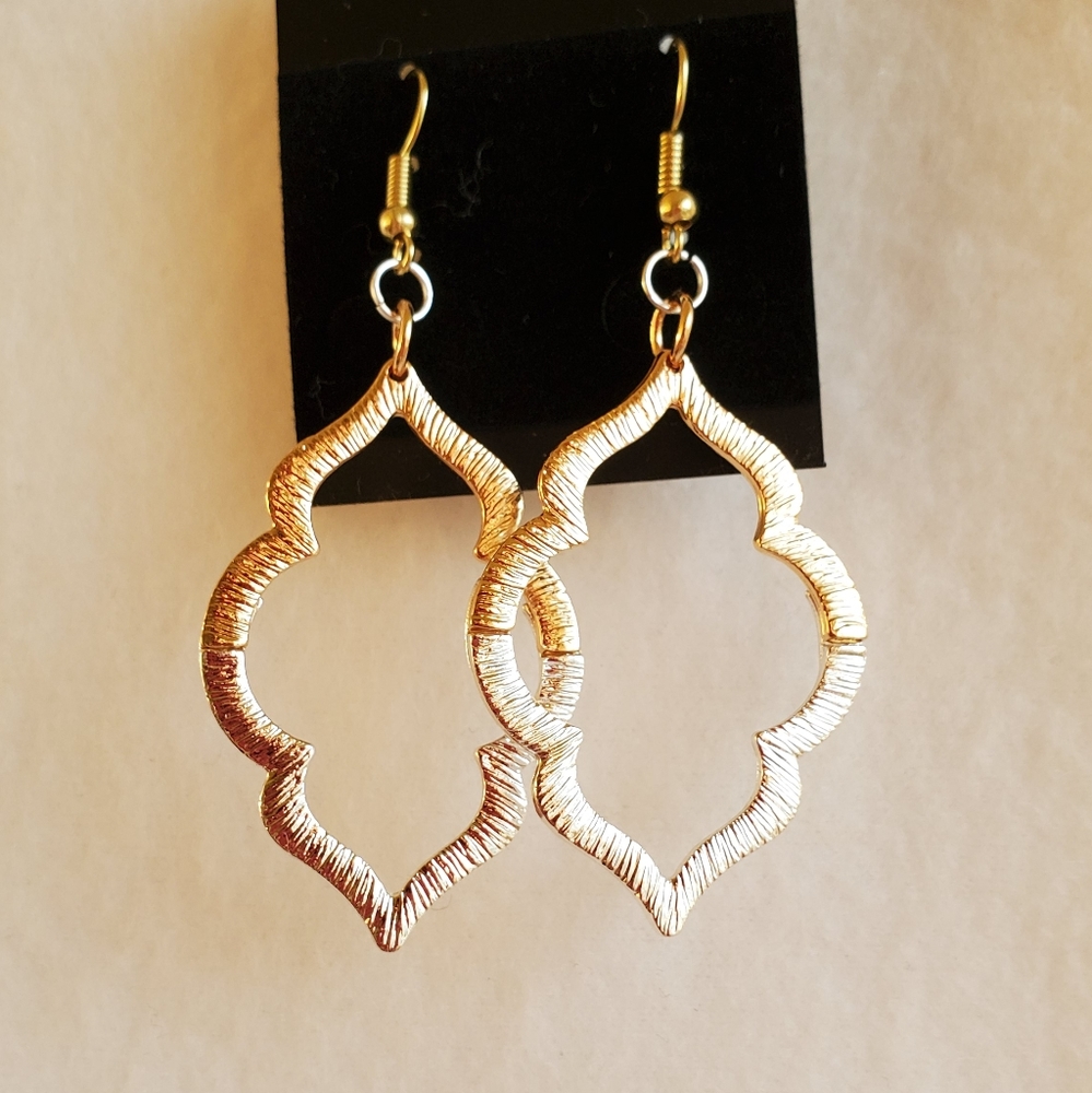 Womens gold and silver hook earrings